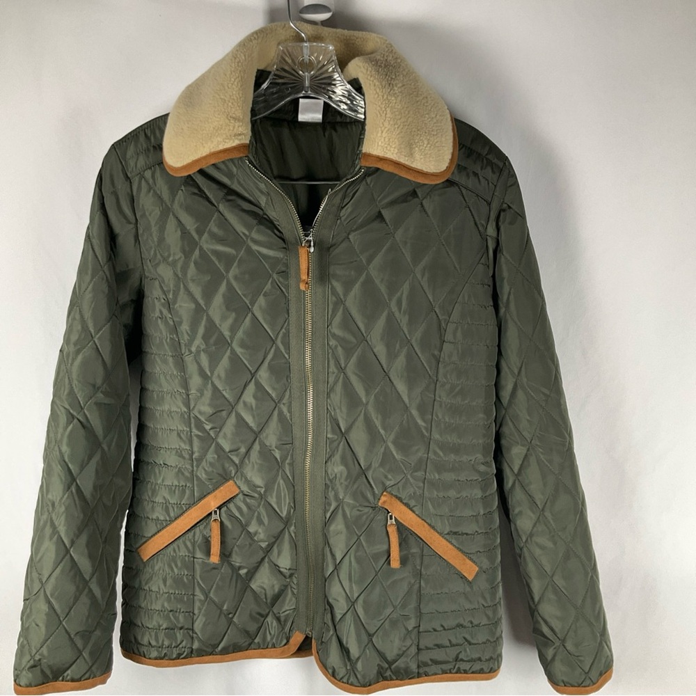 Jockey Women’s Green Size XXS Full Zip Quilted Pattern Jacket New‎ With Tag